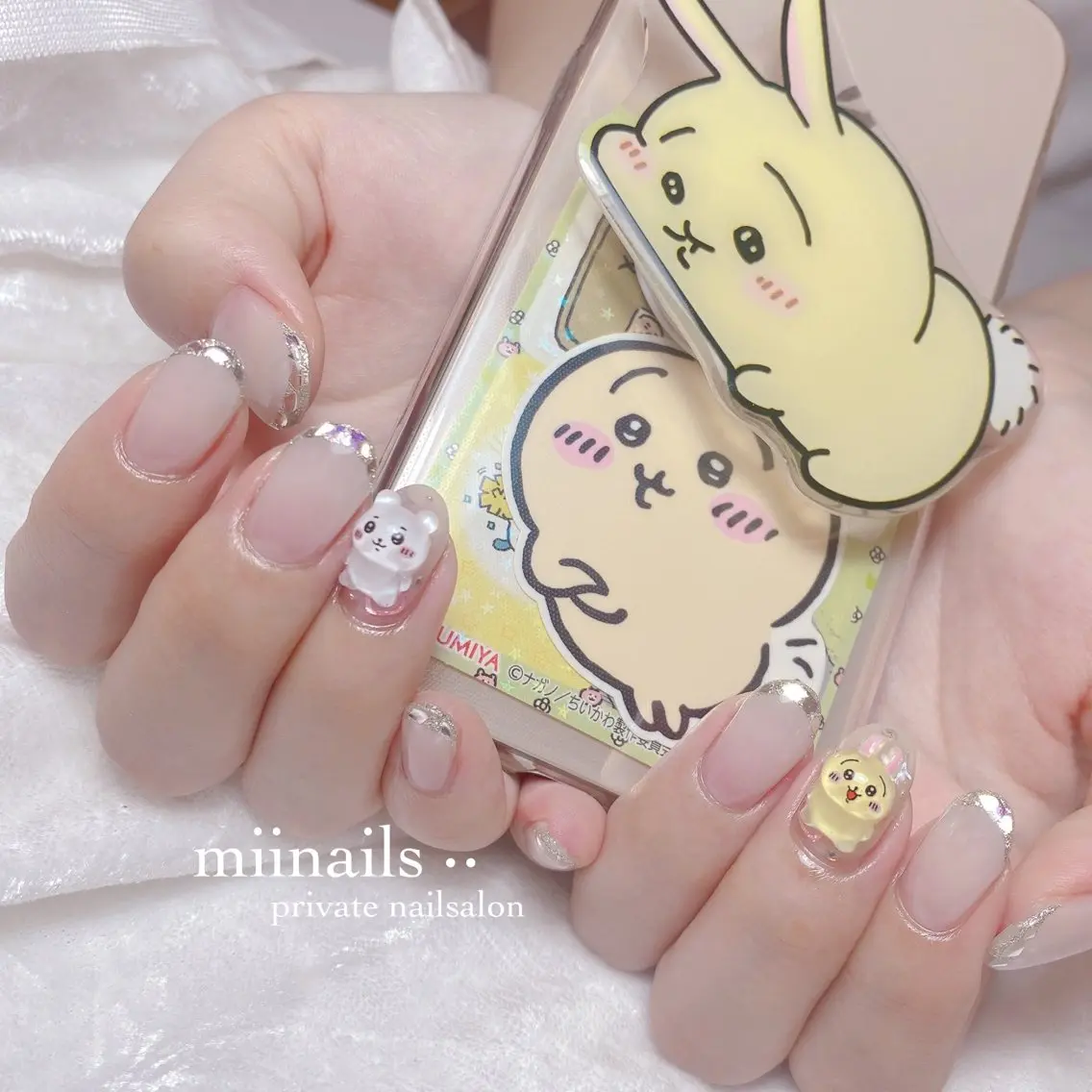 ネイル フレンチネイル 韓国ネイル ワンホンネイル ハンドネイル nailsalon miinailsのネイルデザイン
