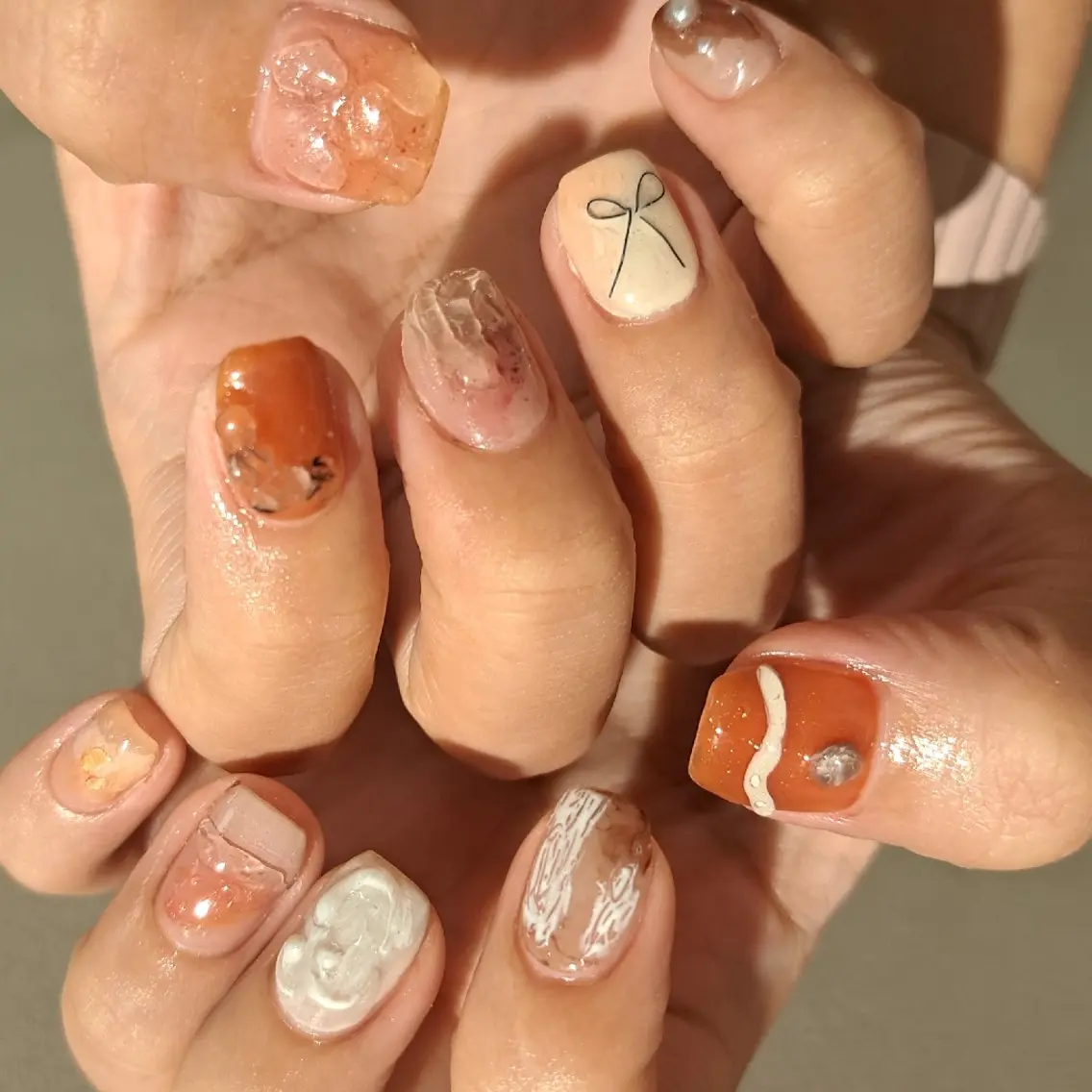 ネイル アートネイル ジェルネイル 持ち込み ニュアンスネイル ハンドネイル Nail mood デザイン持ち込みokのネイルデザイン