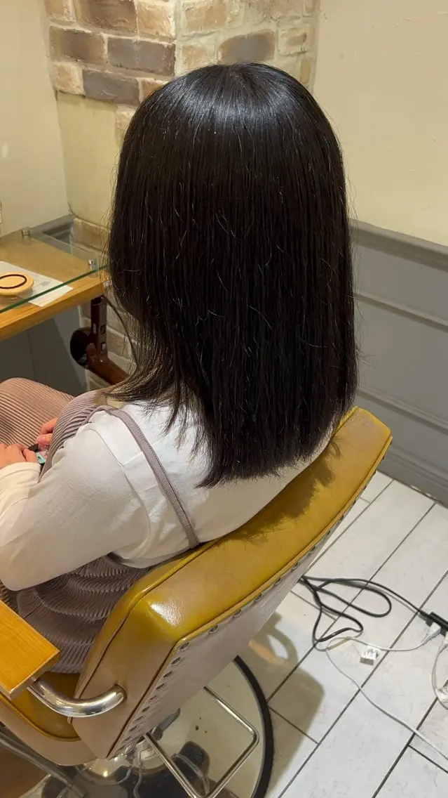 ミディアム 顔まわりレイヤー 顔周りカット レイヤーカット みか ✩⡱のヘアスタイル