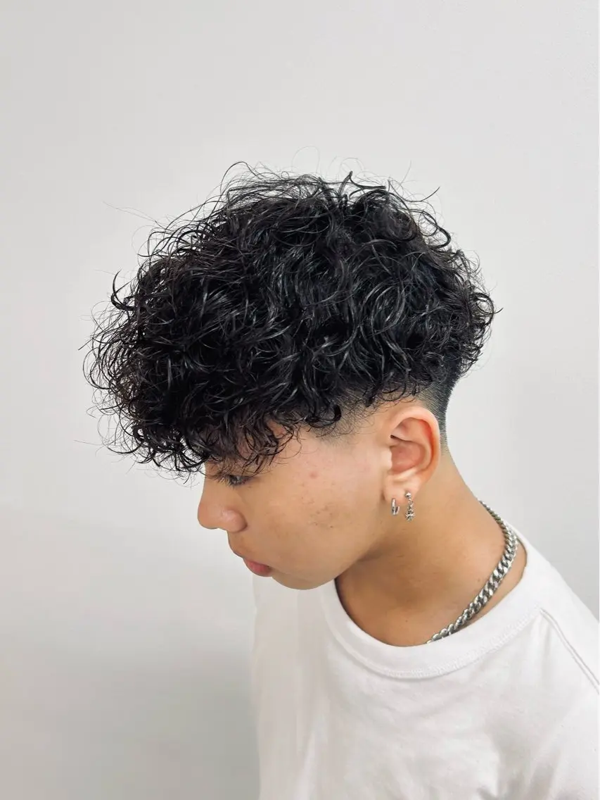 ミディアム パーマ メンズ 🏁メンズパーマ/ RYOYAのヘアスタイル
