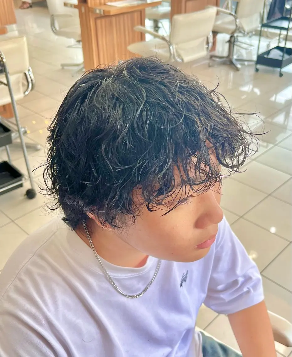 ミディアム パーマ メンズ 【メンズ特化美容師 】👑Yoshiyaのヘアスタイル
