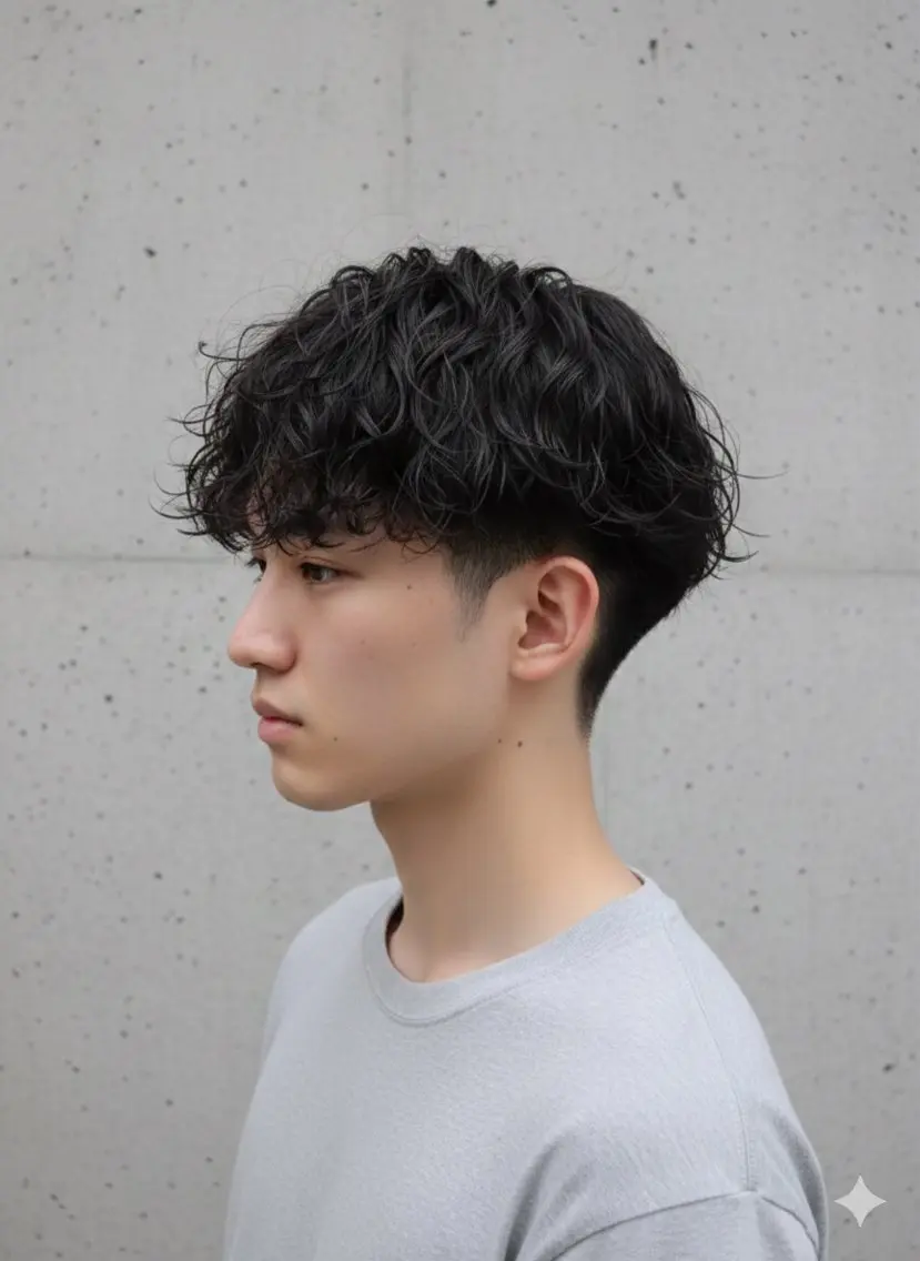 ショート パーマ メンズ メンズパーマ カット パーマ メンズ特化パーマ/ ハイライト/比嘉のヘアスタイル