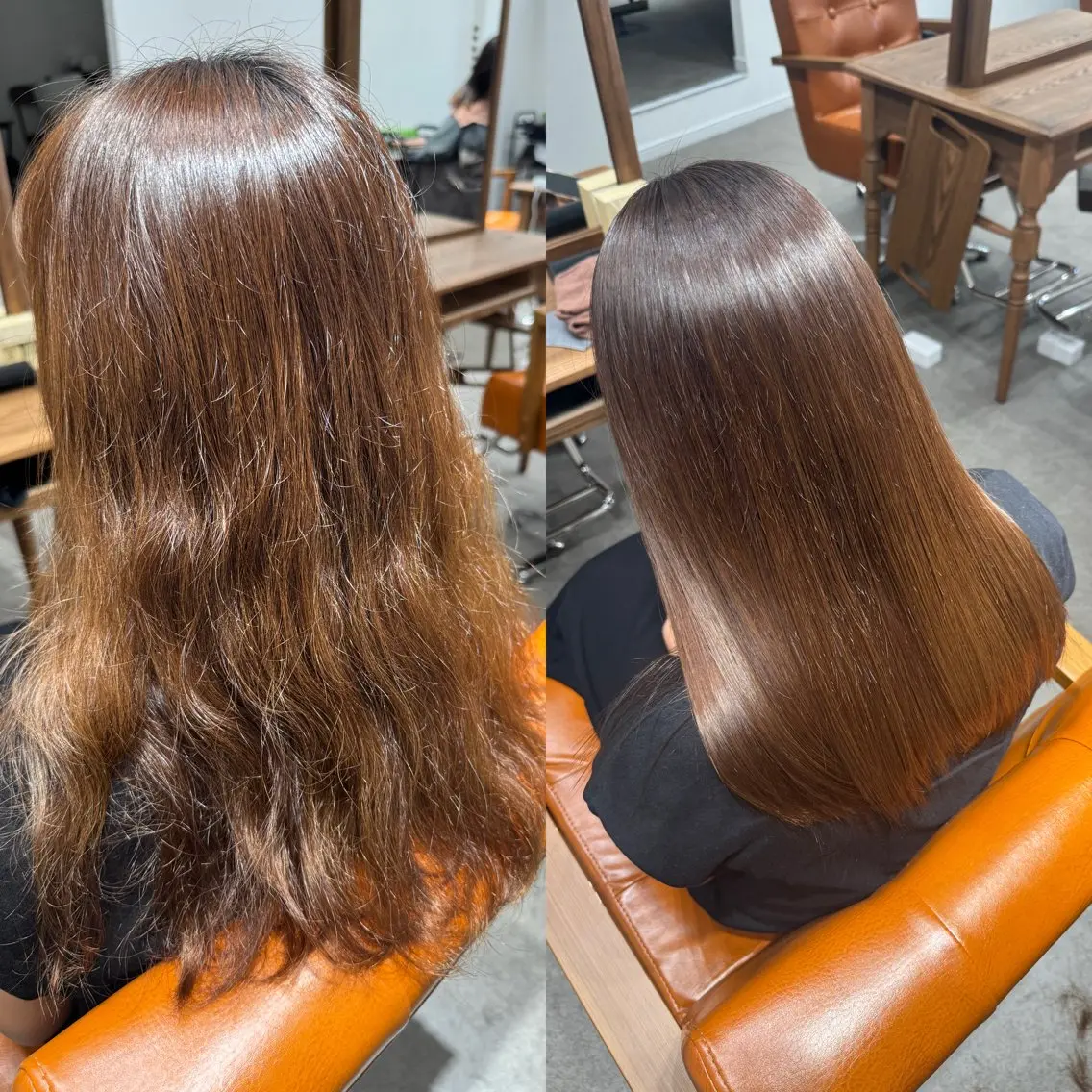 ロング 縮毛矯正 トリートメント 髪質改善縮毛✨ 泉谷彪芽のヘアスタイル
