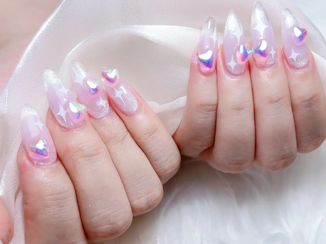 ネイル ハンドネイル M🌷nail 長さだし専門店のネイルデザイン