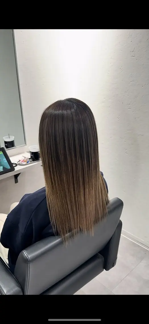 セミロング カラー バレイヤージュ ベージュカラー ブラウンカラー ブラウンベージュ レイヤーカット yume🦋/ CIERA南船場のヘアスタイル