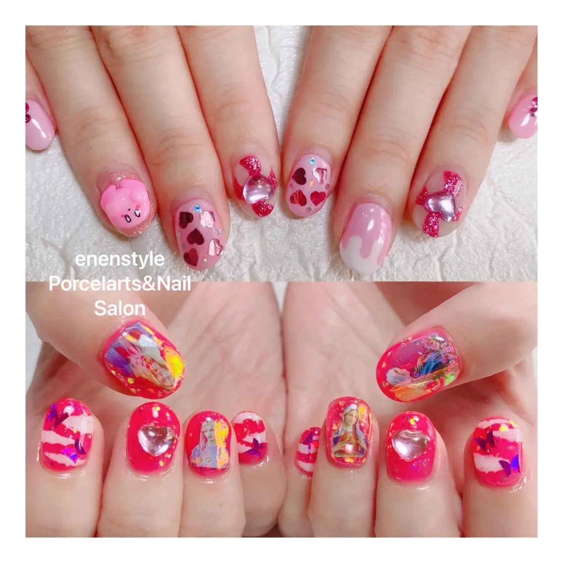 ミディアム ネイル 🐾enen style 🐾のネイルデザイン