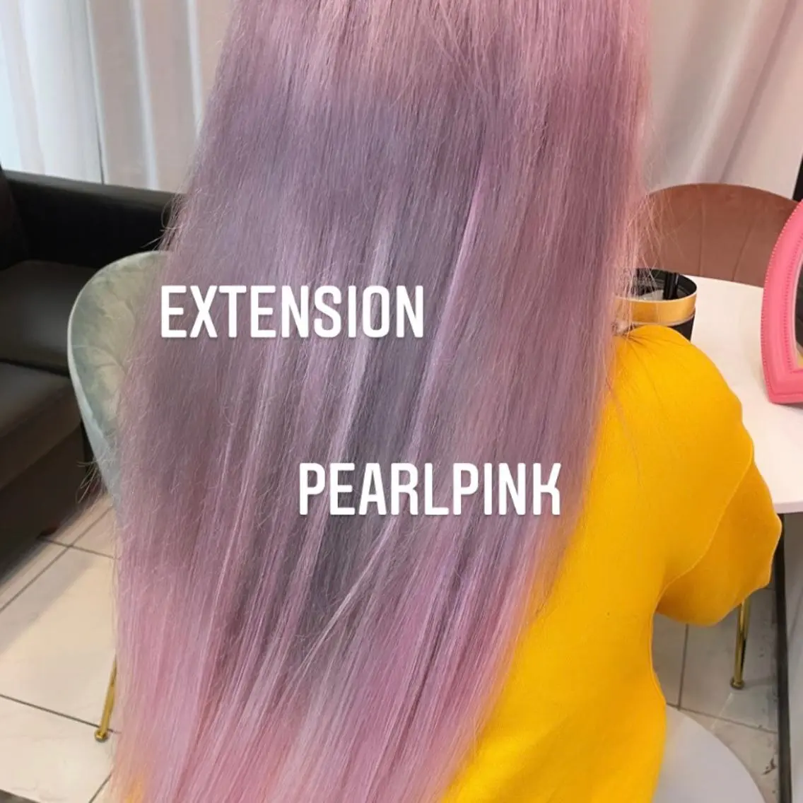 ロング カラー エクステ エクステ🩵ブリーチ 韓国ヘア🩵KAEのヘアスタイル
