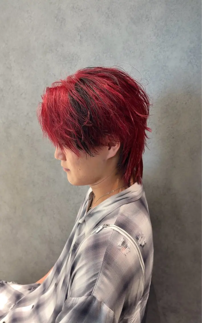 カラー メンズ メンズブリーチ ブリーチ デザインカラー 佐々木 輝のヘアスタイル