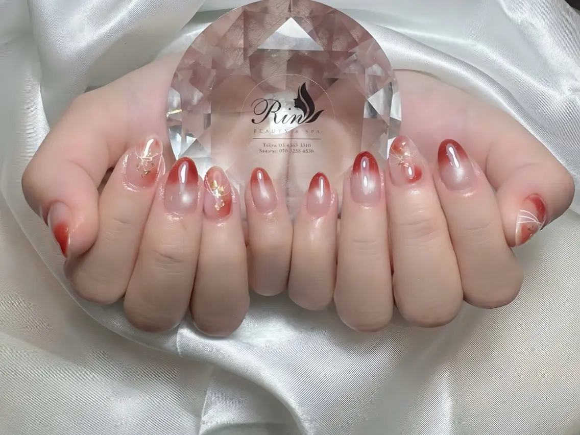 ネイル アートネイル チークネイル ジェルネイル ロングネイル マグネットネイル ハンドネイル Rin Nail 新大久保店のネイルデザイン