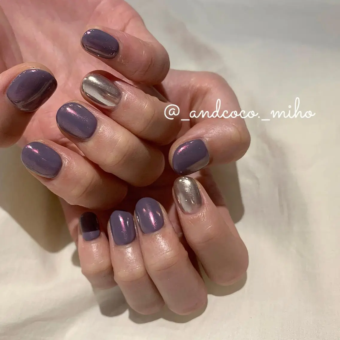 ネイル オーロラネイル ミラーネイル フットネイル Nailist〻 mihoのネイルデザイン