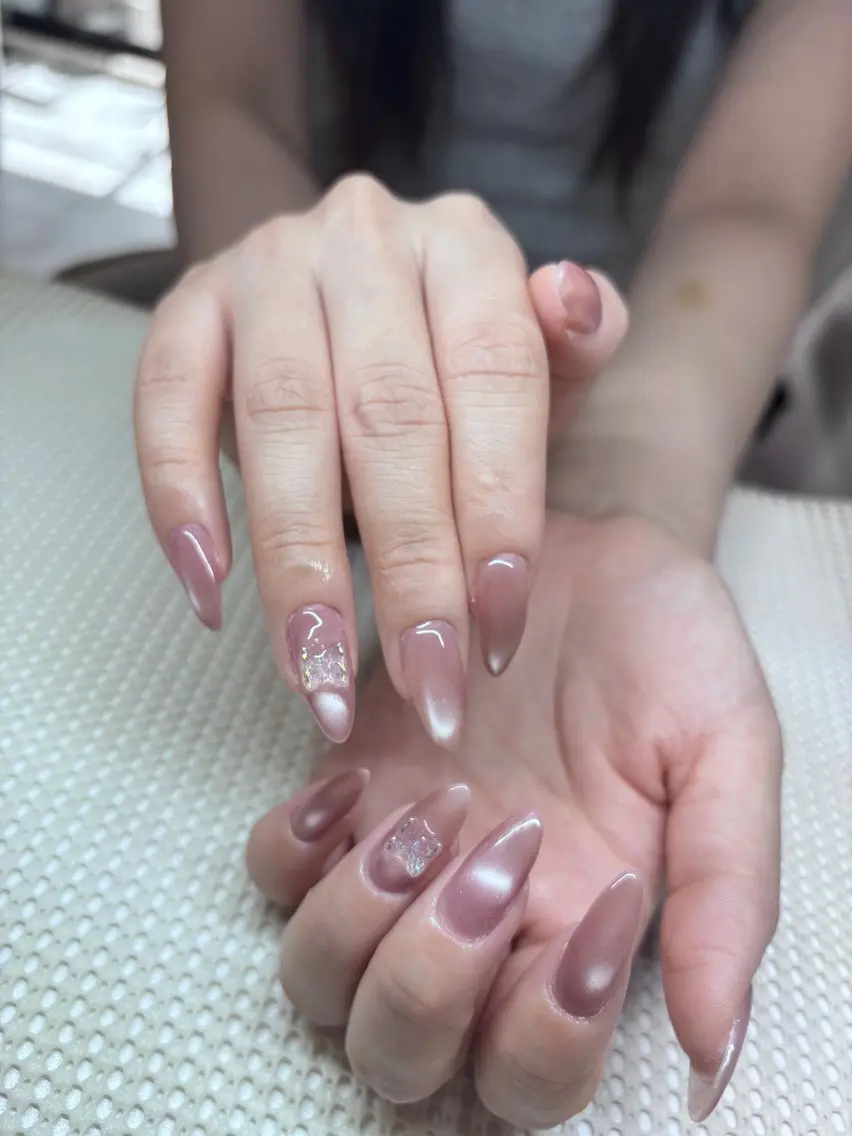 ネイル 韓国ネイル 持ち込み ニュアンスネイル ネイルチップ ハンドネイル TABI ANA.CHUOのネイルデザイン