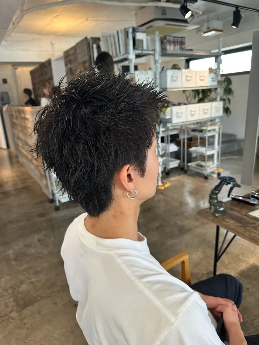 ショート メンズ メンズパーマ スパイキーショート ショートヘア 【メンズ職人】 ✂️佐藤友のヘアスタイル