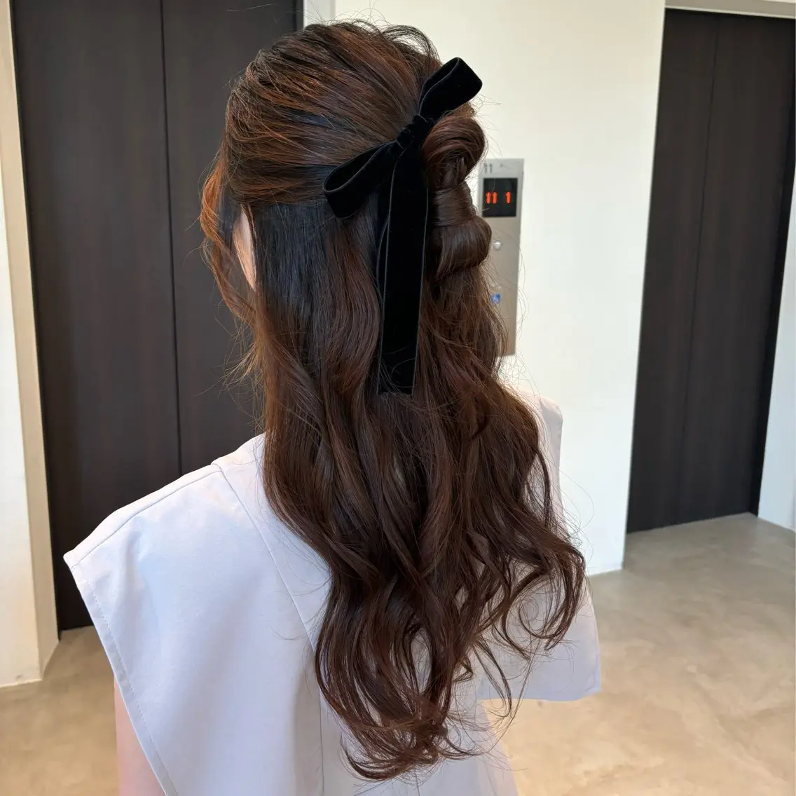 ロング 結べるレイヤーカット /カラー/あさかのヘアスタイル