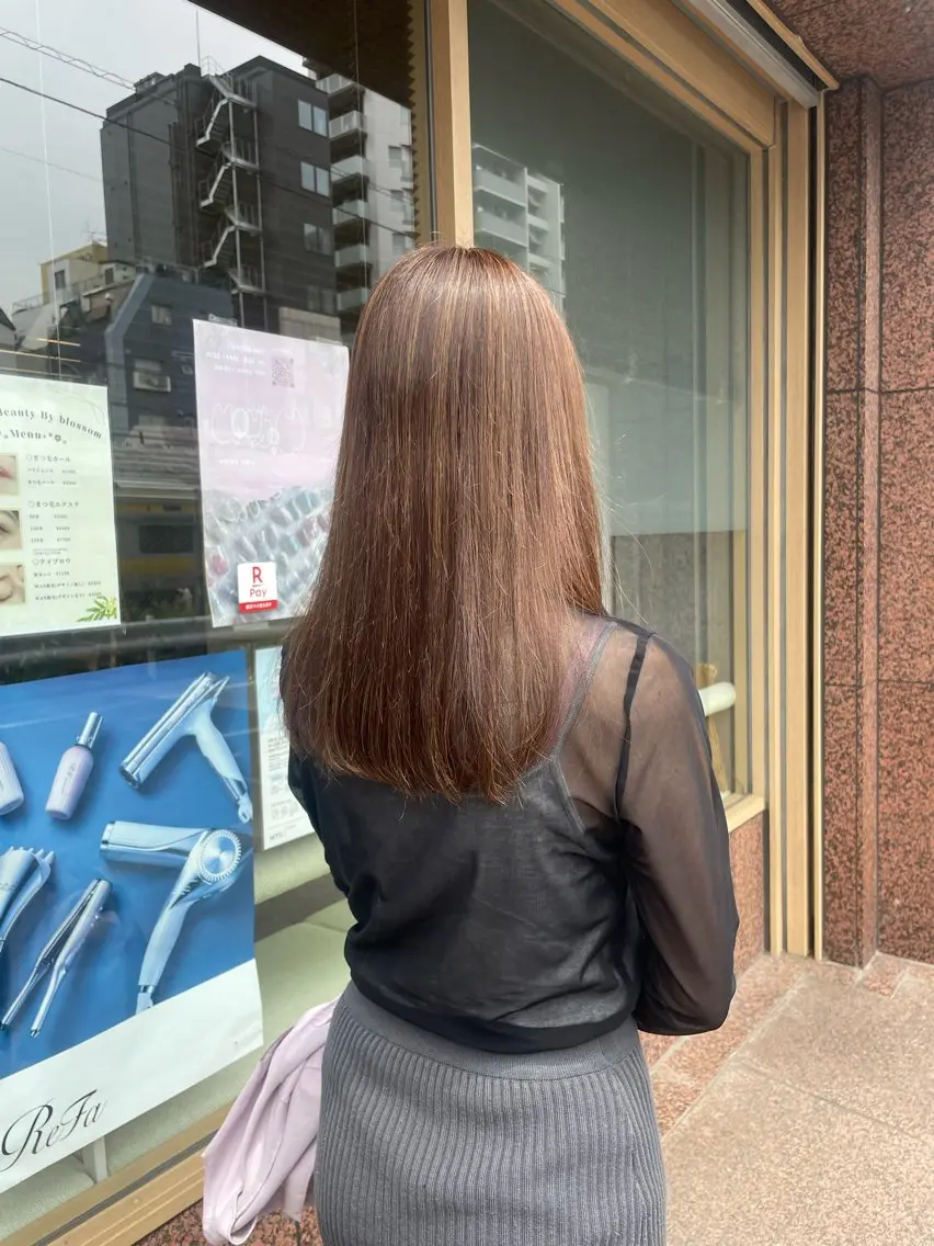 ロング カラー ハイライトカラー ハイライト ヘアカラー 髪質改善/Bloss om🌷高橋沙衣のヘアスタイル