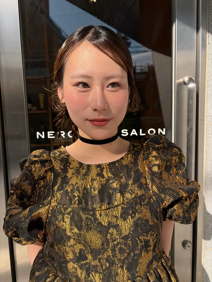 ヘアアレンジ ヘアセット レイヤーカット NERO加藤木麻彩のヘアスタイル
