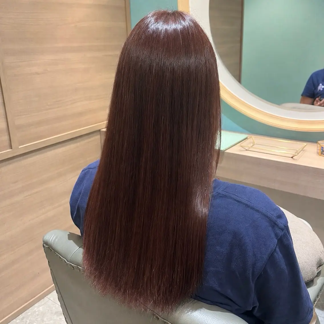 ロング ピンクブラウン ヘアカラー トリートメント リシュ/ Anphiのヘアスタイル