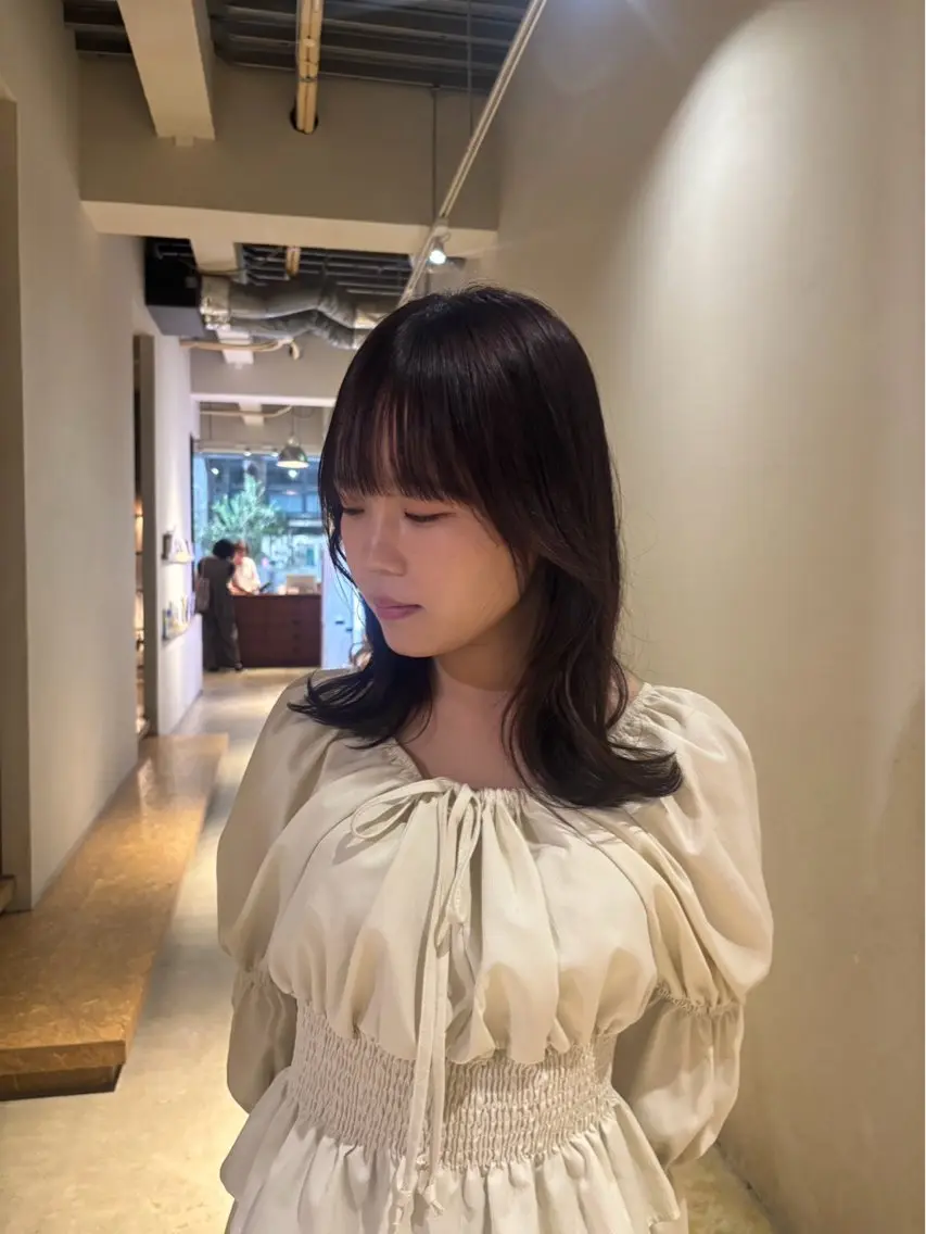 ミディアム カット ヘアカラー トリートメント 太田 渚遊のヘアスタイル