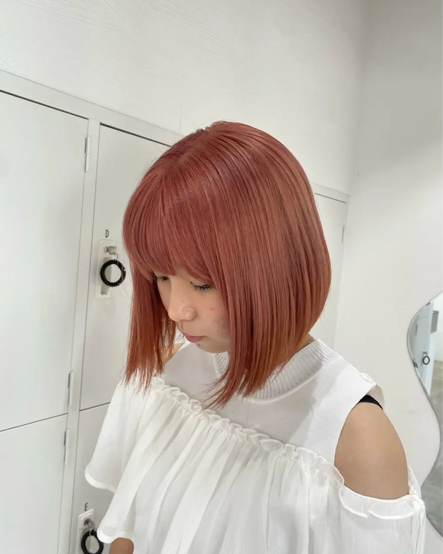 ミディアム カット ヘアカラー トリートメント ショートヘアとカラー の専門家/もりしーのヘアスタイル