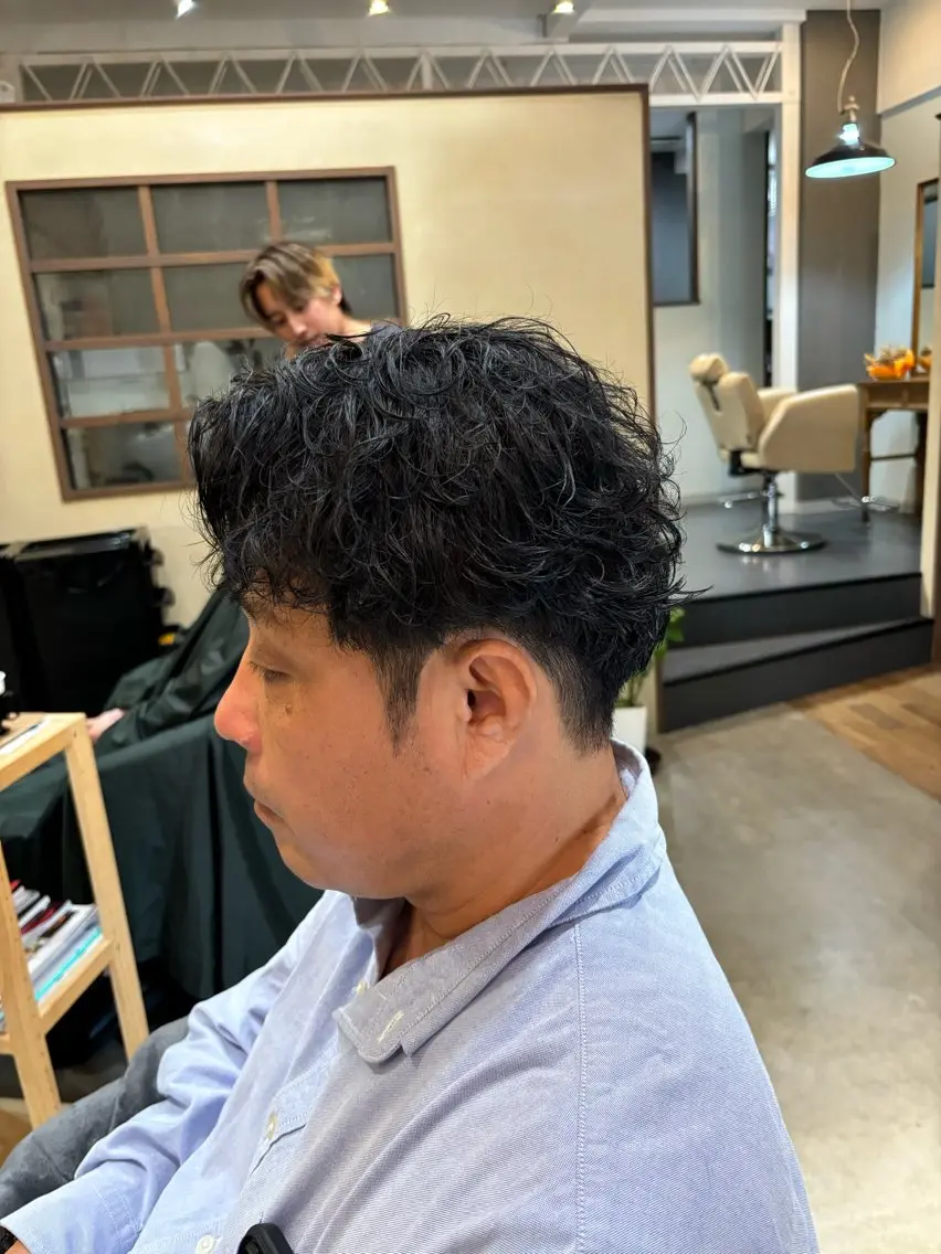 ショート メンズ カット パーマ 鹿児島 TSUBASAのヘアスタイル
