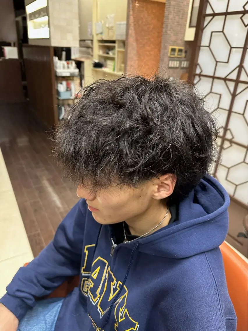 ショート カラー パーマ メンズ カット パーマ ヘアセット 毎月230人担当/ メンズヘア/清和武虎のヘアスタイル