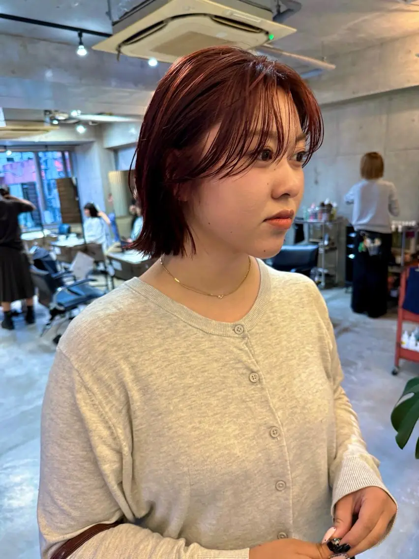 ショート ボブ カット ヘアカラー レイヤーカット\ウル フ　chinatsuのヘアスタイル