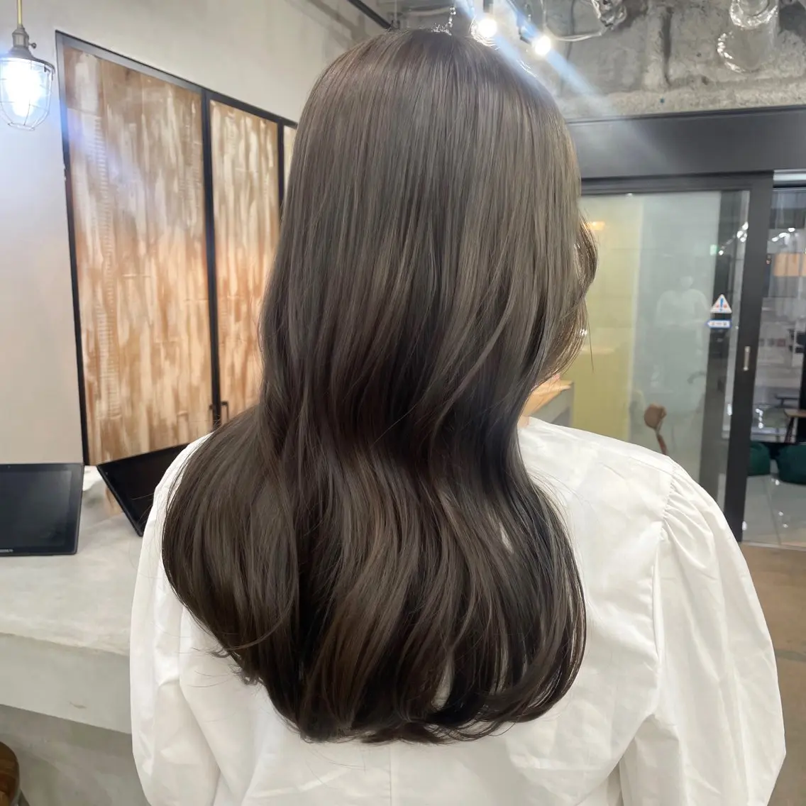 ロング カラー ヘアカラー 新宿/韓国ヘア/ 髪質改善ストレートのヘアスタイル