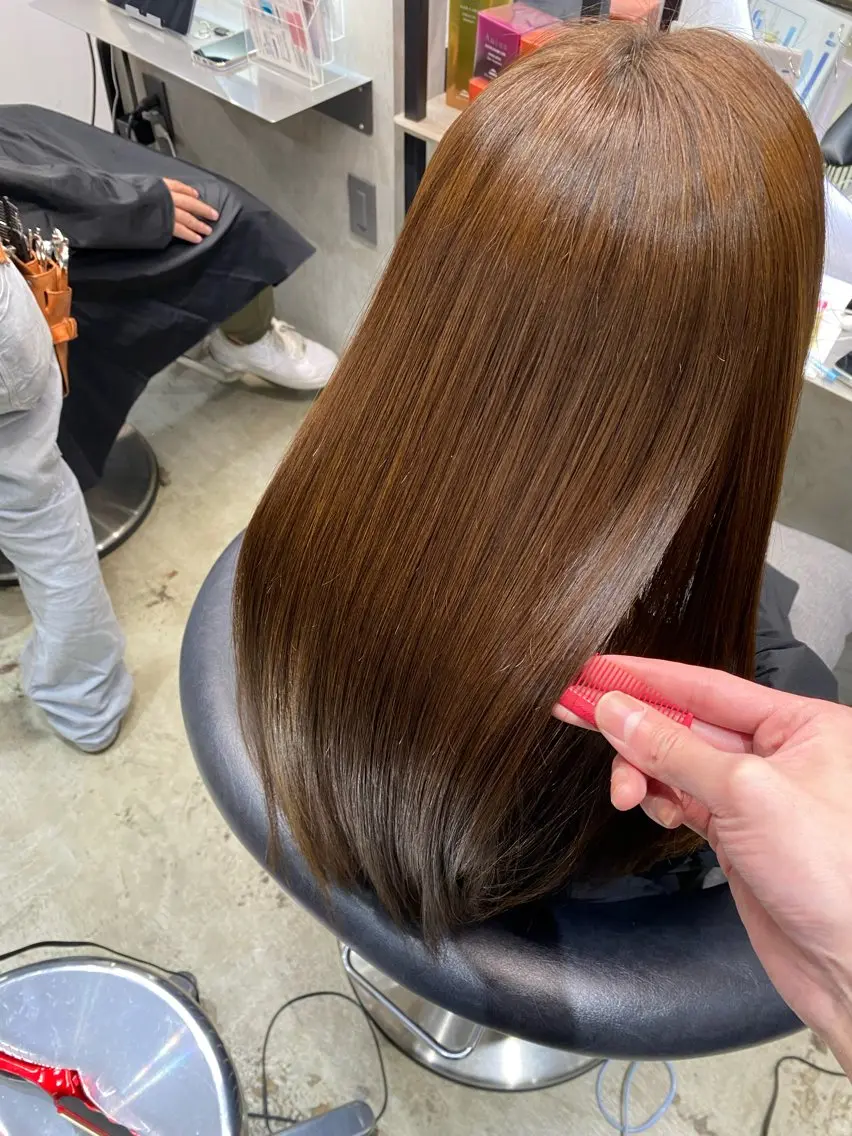 セミロング カラー 髪質改善 トリートメント カット ヘアカラー 縮毛矯正 トリートメント レイヤー×髪質改善✨ 渋谷/佐藤侑哉のヘアスタイル