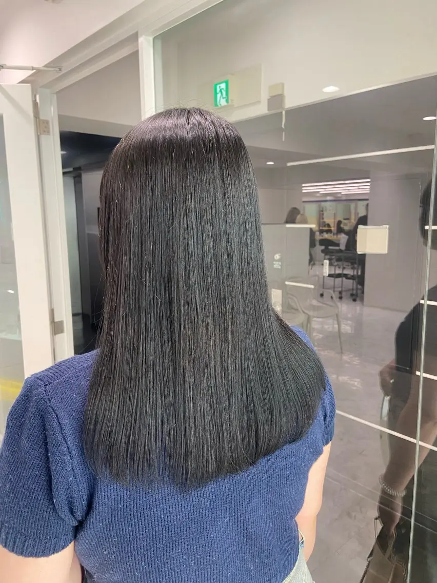セミロング カラー ヘアアレンジ Over hair_ misakiのヘアスタイル