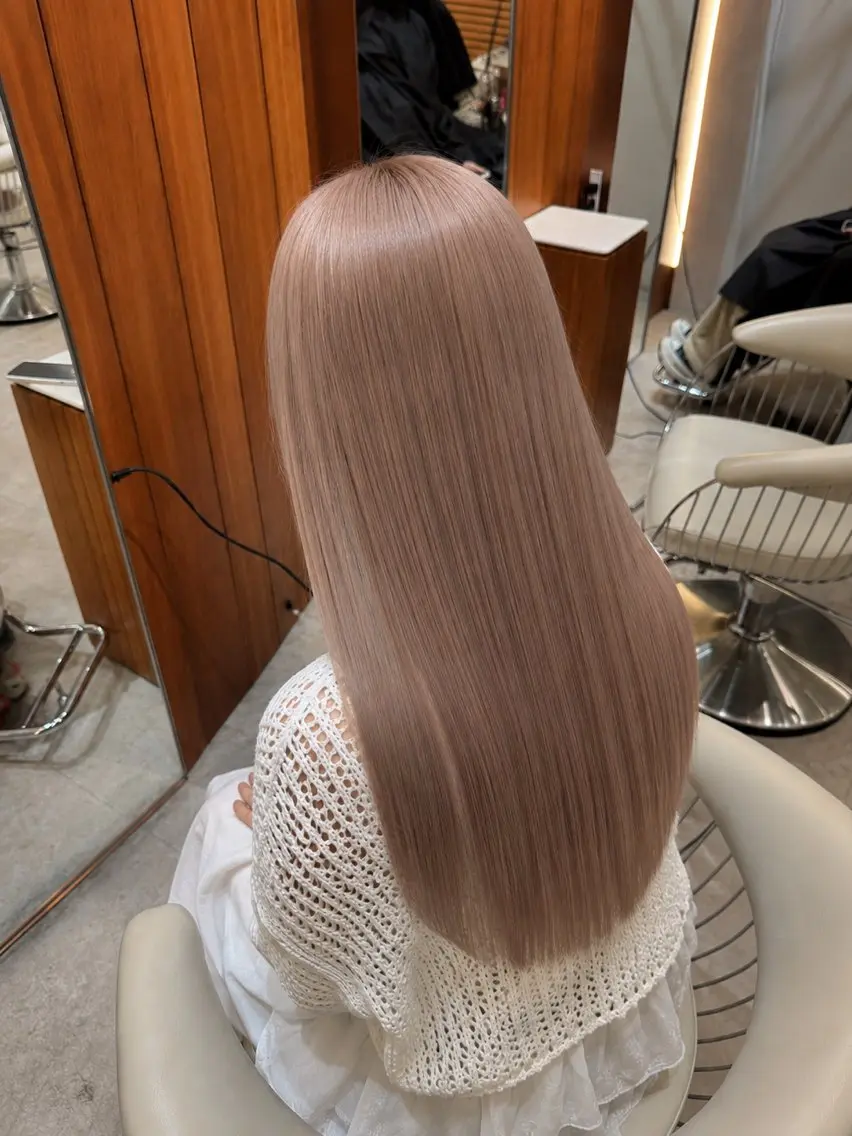 ロング カラー ヘアカラー トリートメント 透明感カラー 渋谷美容師みひろのヘアスタイル