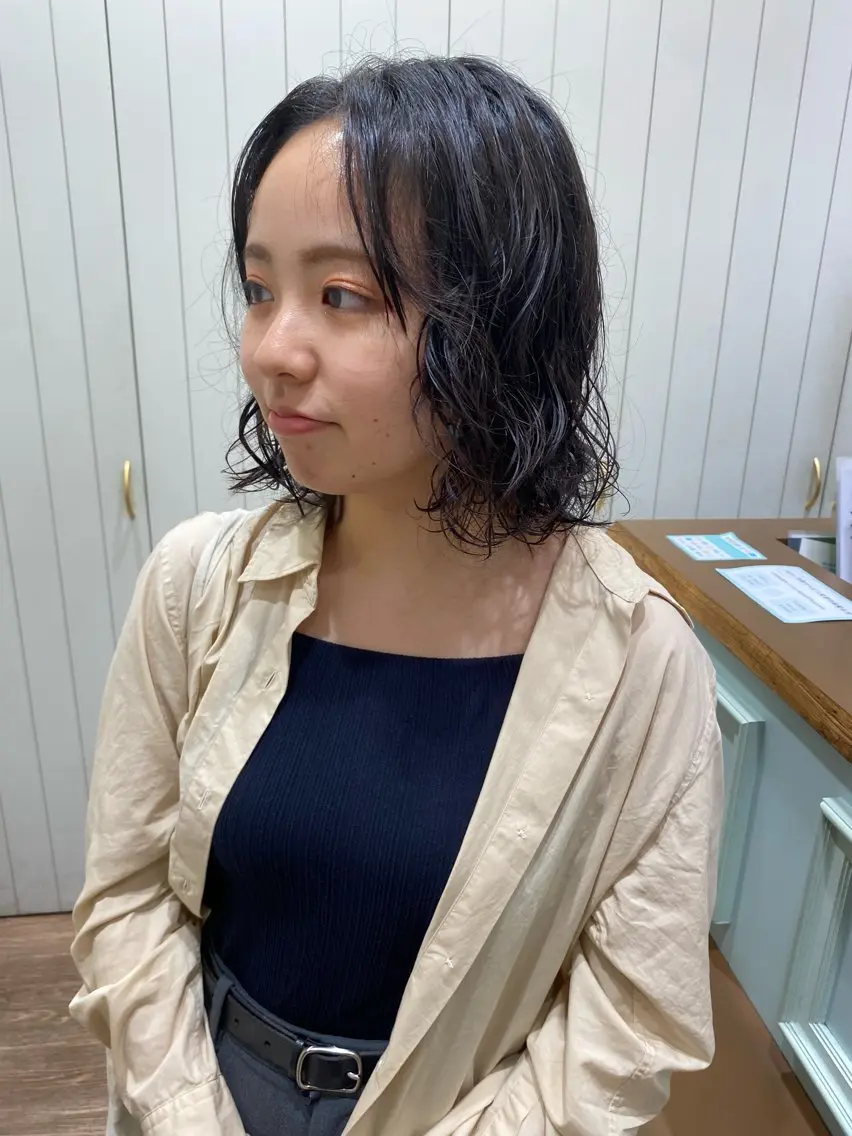 パーマ ボブ カット パーマ トリートメント ayaka #パーマ#アレンジのヘアスタイル