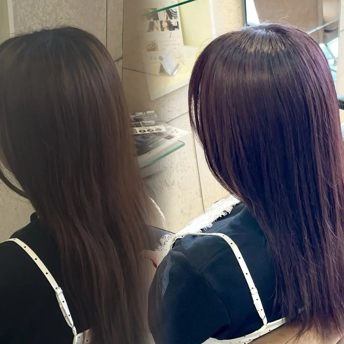 セミロング カラー カット ヘアカラー 🫧透明感 ×艶🫧 吉田 陽菜のヘアスタイル