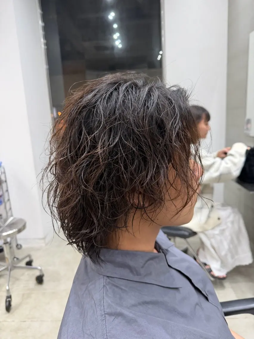 ミディアム パーマ メンズ カット パーマ fifth天神 パーマ特化/石橋航海のヘアスタイル