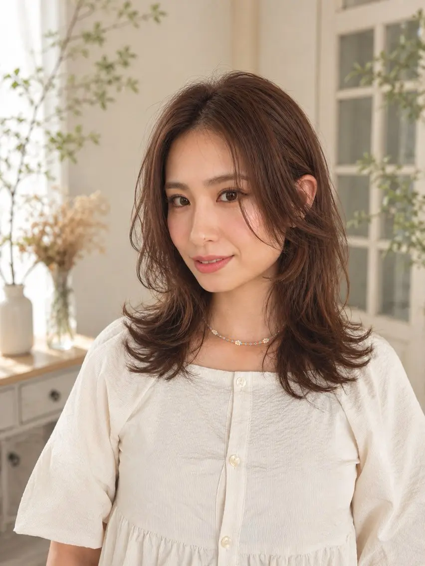ミディアム カラー イルミナカラー カット ヘアカラー grand juteのヘアスタイル