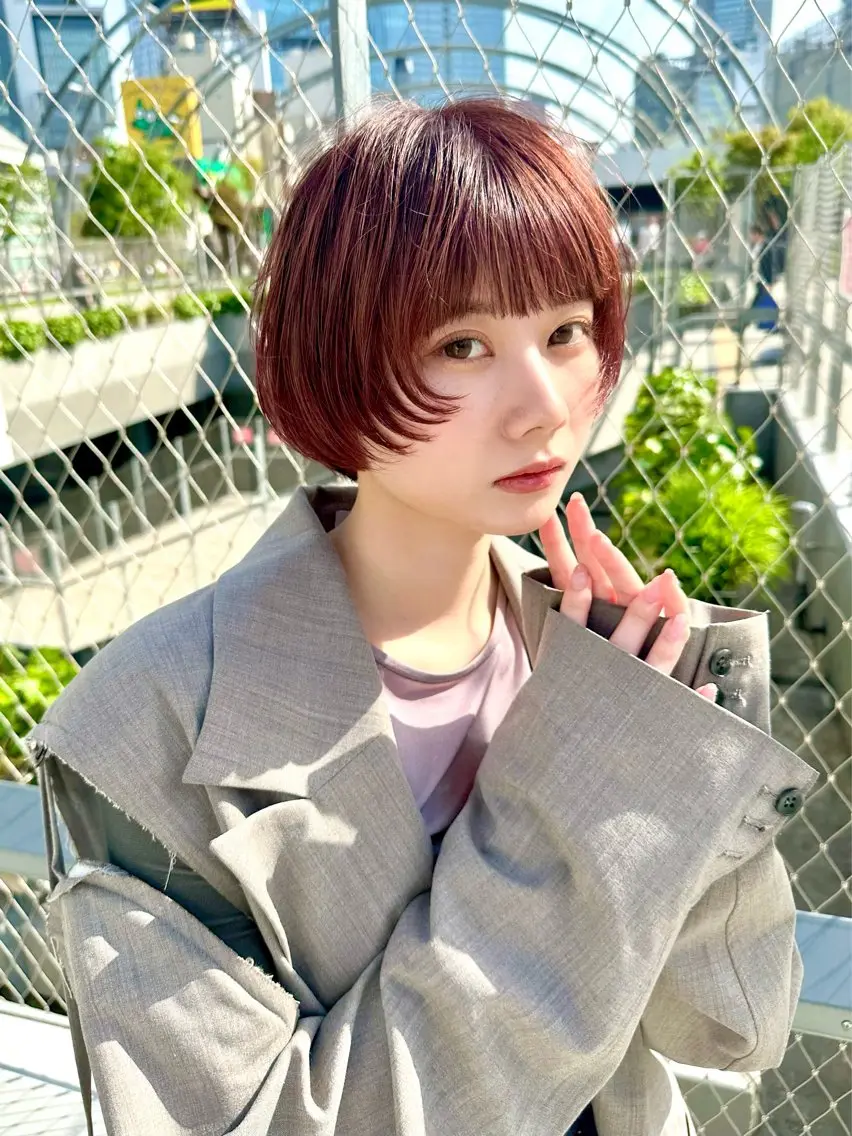 ショート カット ヘアカラー 骨格診断で絶対可愛い ✨丸みショート✨凌弥のヘアスタイル