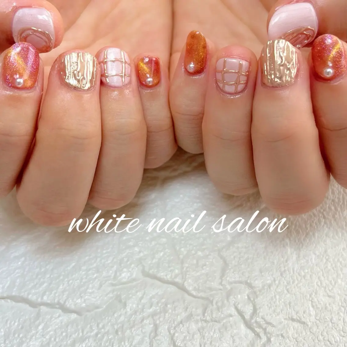 ネイル ラメ(グリッター) ハンドネイル white nail salonのネイルデザイン