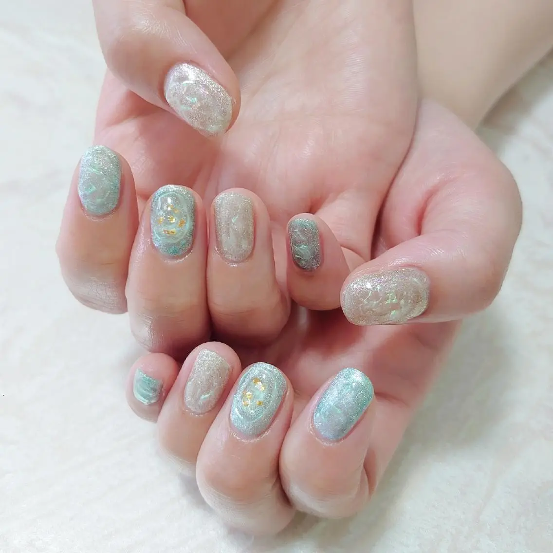 ネイル ニュアンスネイル ショートネイル gemickle nailのネイルデザイン
