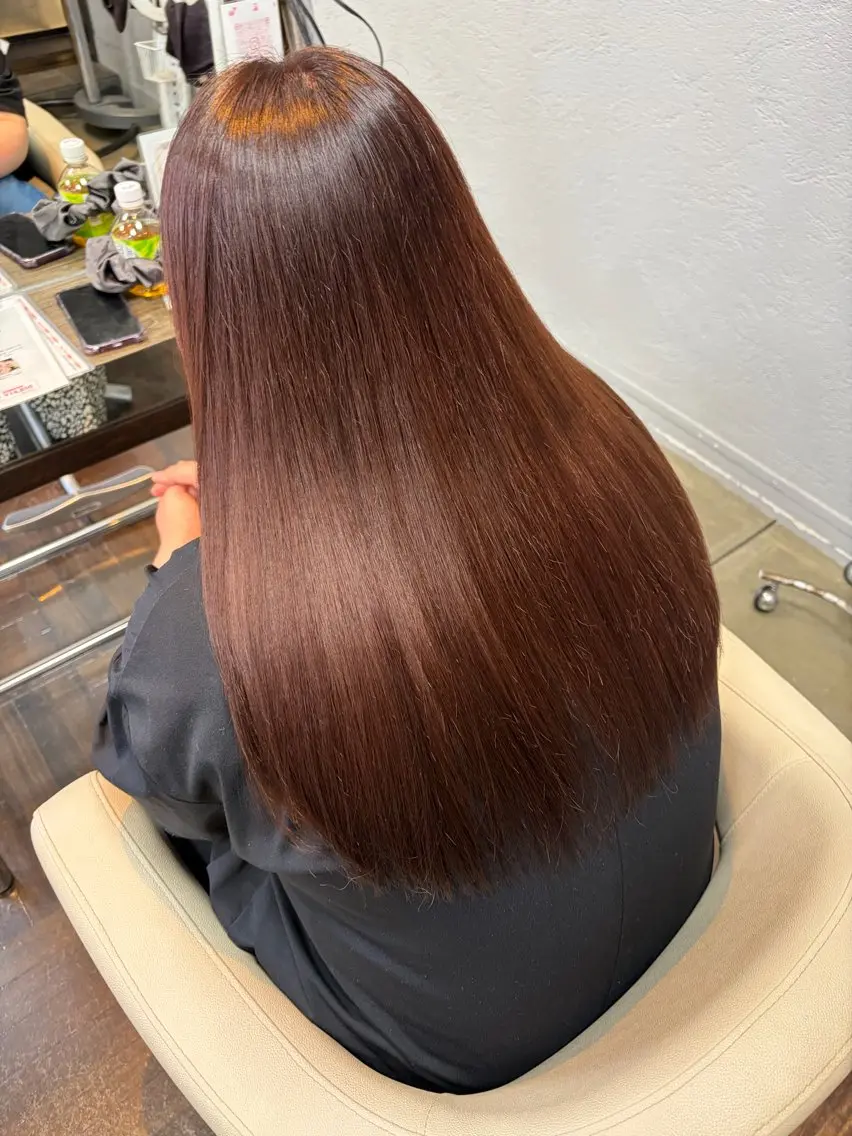 セミロング カット 縮毛矯正 トリートメント <髪質改善>河野 🍑AVANCE.のヘアスタイル