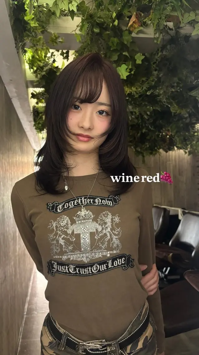 ミディアム カラー ヘアカラー 石井 美羽のヘアスタイル