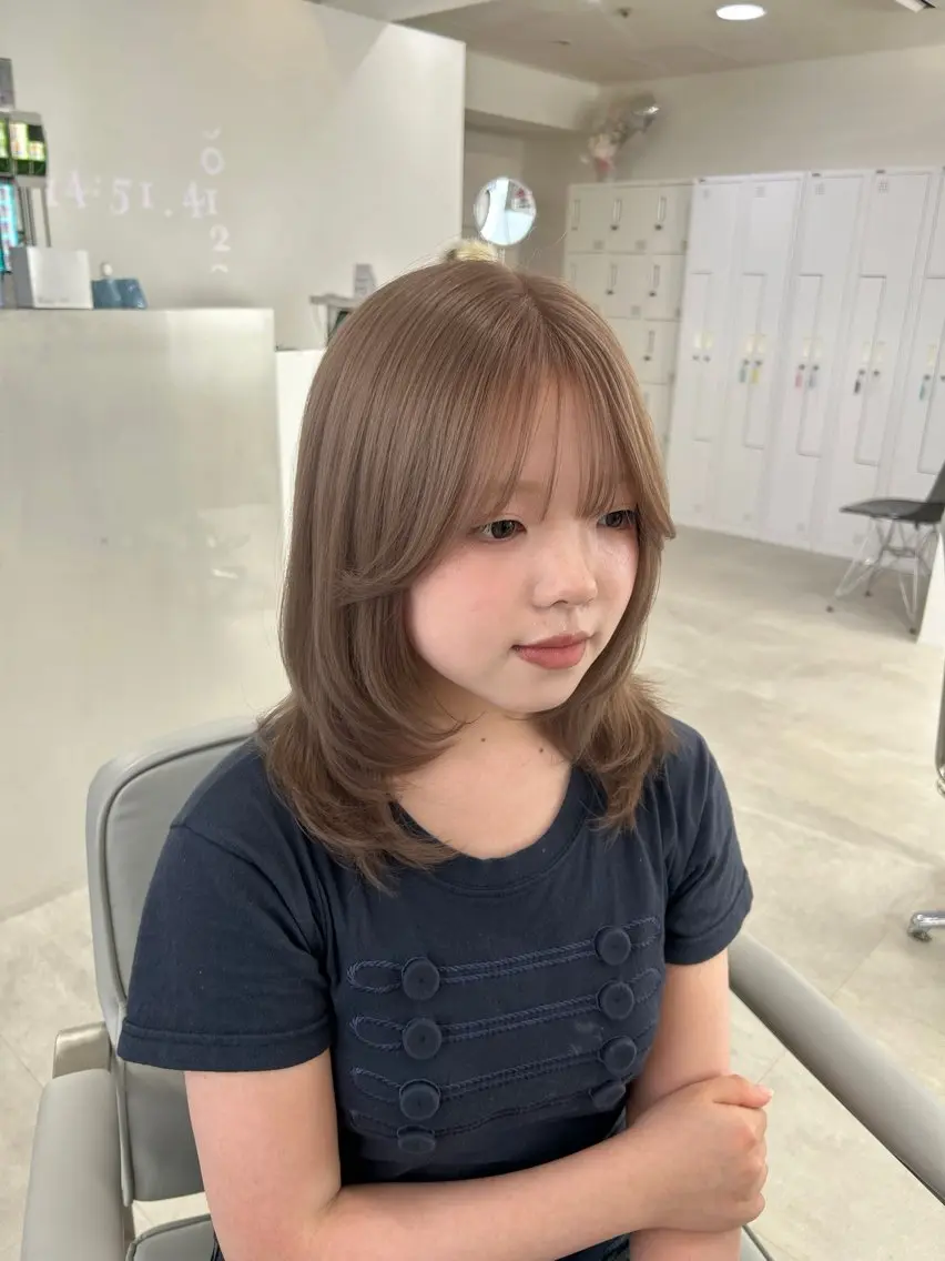 ミディアム カラー カット ヘアカラー ♡透明感/艶カラー /haruka♡のヘアスタイル