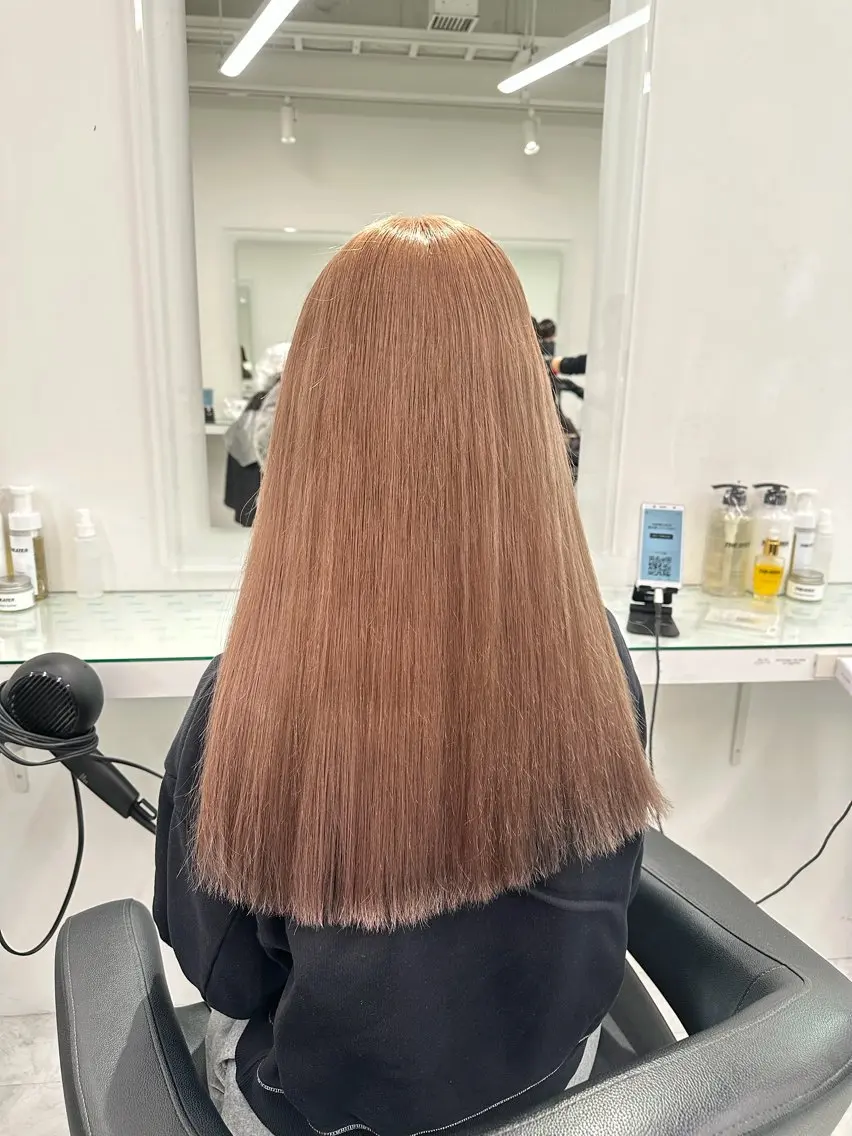 ミディアム カラー ヘアカラー トリートメント ヘッドスパ ヘアセット ❄最強かわいいカラー ❄️MINA❄️のヘアスタイル