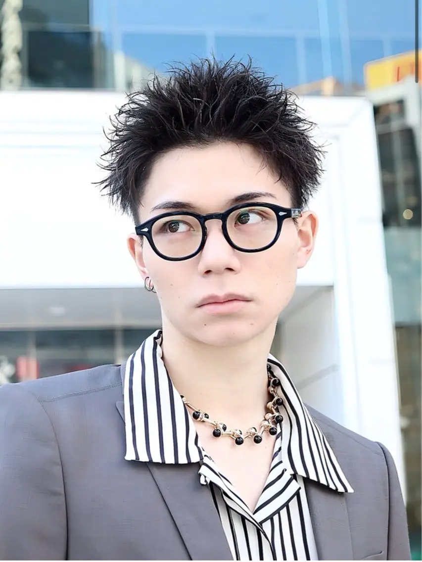 ショート パーマ メンズ メンズパーマ スパイキーショート 似合わせカット ショートヘア カット ヘアセット メンズカット職人/ モテ髪/たくみのヘアスタイル