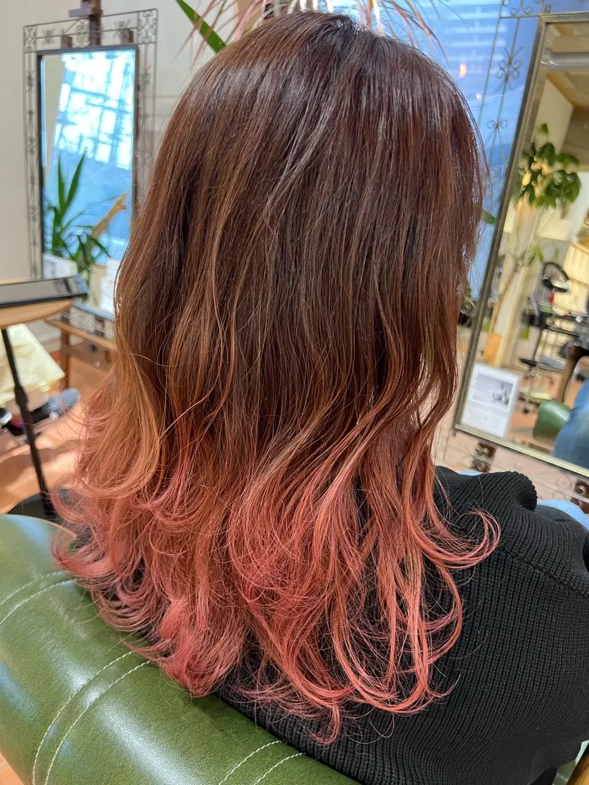 セミロング カラー ヘアカラー トリートメント 石井 佑樹のヘアスタイル