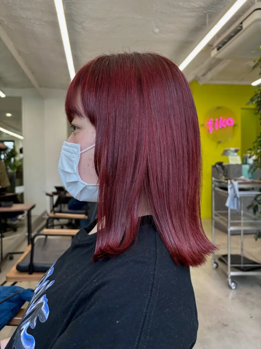 ミディアム カラー ヘアカラー 鈴木 ちさきのヘアスタイル