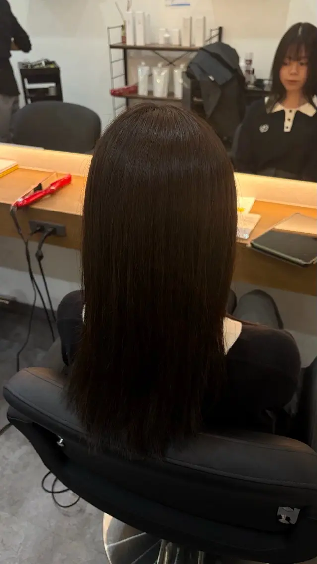 ロング ショートボブ 韓国風カラー ボブ ハイライト 髪質改善 カット ヘアカラー トリートメント 神田 姫奈|郡山 |レイヤーカットのヘアスタイル