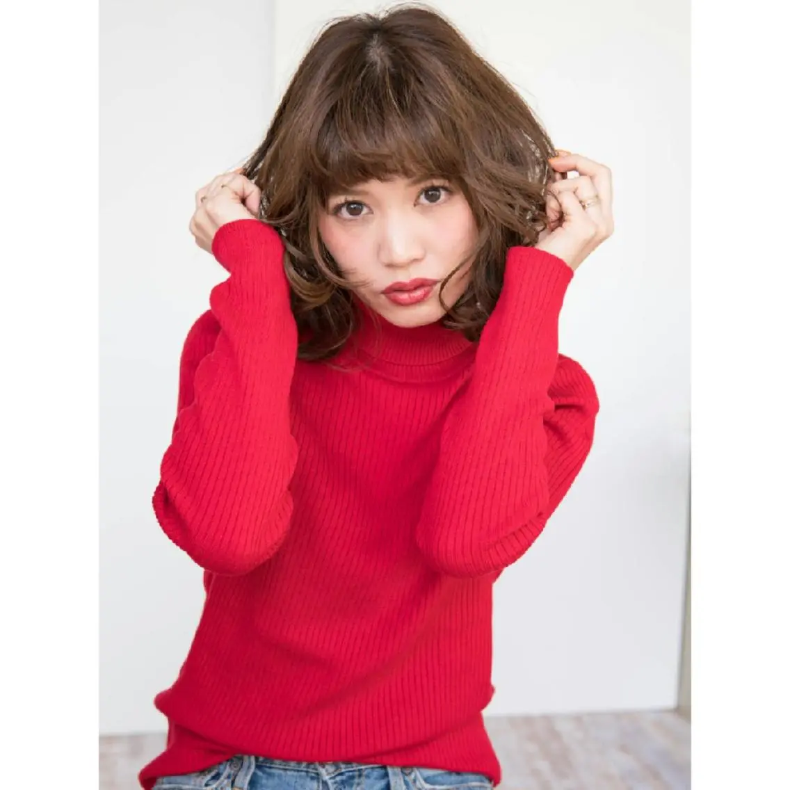 ミディアム 永野 良一のヘアスタイル