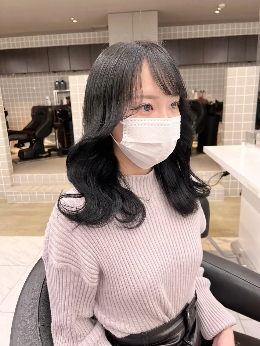 ミディアム カラー パーマ ヘアアレンジ メンズ 上品＆韓国風 🥀海心🥀のヘアスタイル
