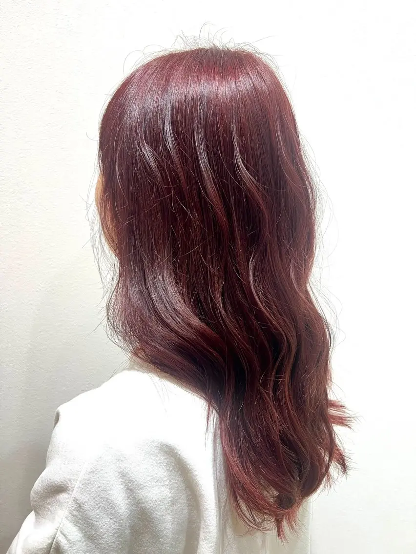 ロング カラー ピンクカラー ヘアカラー トリートメント Kako .kのヘアスタイル