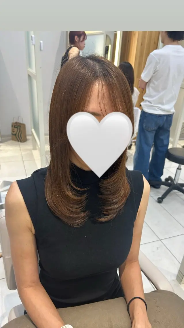 セミロング ヘアアレンジ /カラー和田茉日琉のヘアスタイル
