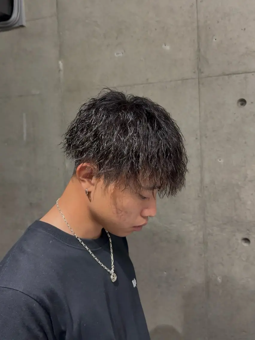 パーマ メンズ カット パーマ 心斎橋メンズパーマ 颯太【Arca】のヘアスタイル
