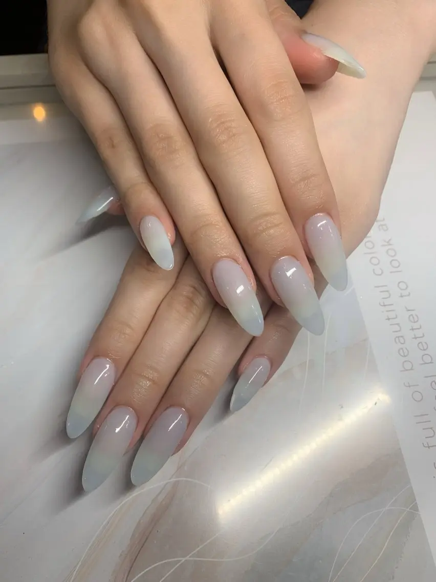 ネイル フレンチネイル ジェルネイル 韓国ネイル マグネットネイル マグネットフレンチ akina nailsのネイルデザイン